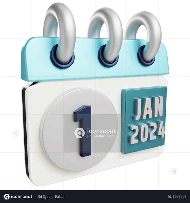 Jan 1 2024  3D Icon