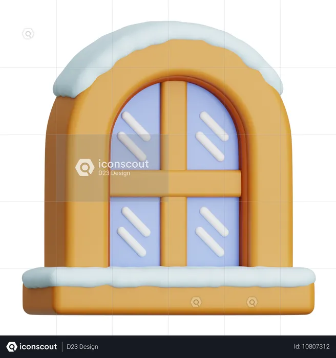 Janela de casa  3D Icon