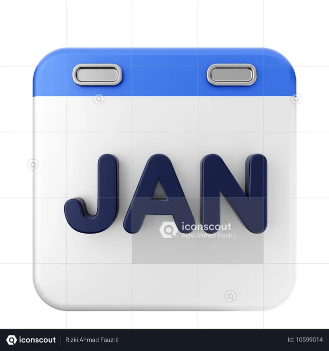 Januar Kalender  3D Icon