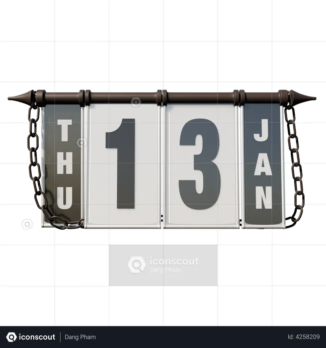 January 13, 2022 Thu  3D Icon