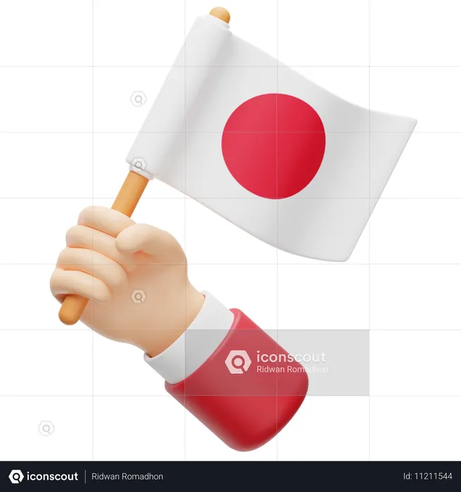 Japan Flag Flag 3D Icon