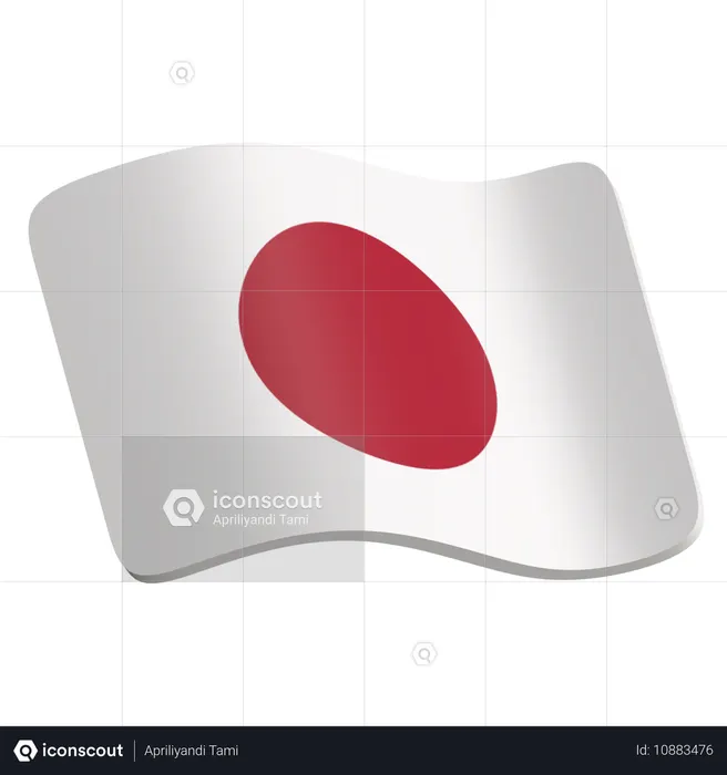 Japan Flag  3D Icon