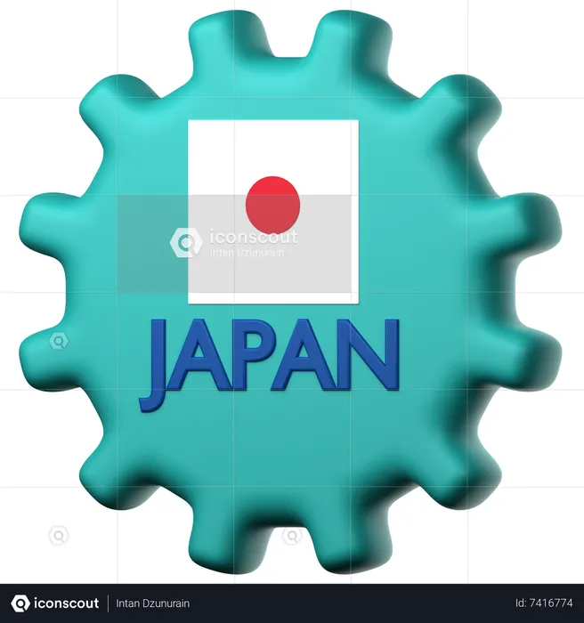 Japan flag  3D Icon