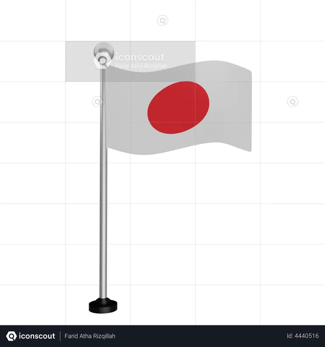 Japan Flag Flag 3D Illustration