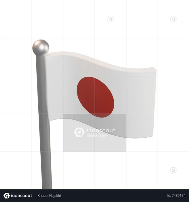 Japan Flag  3D Icon
