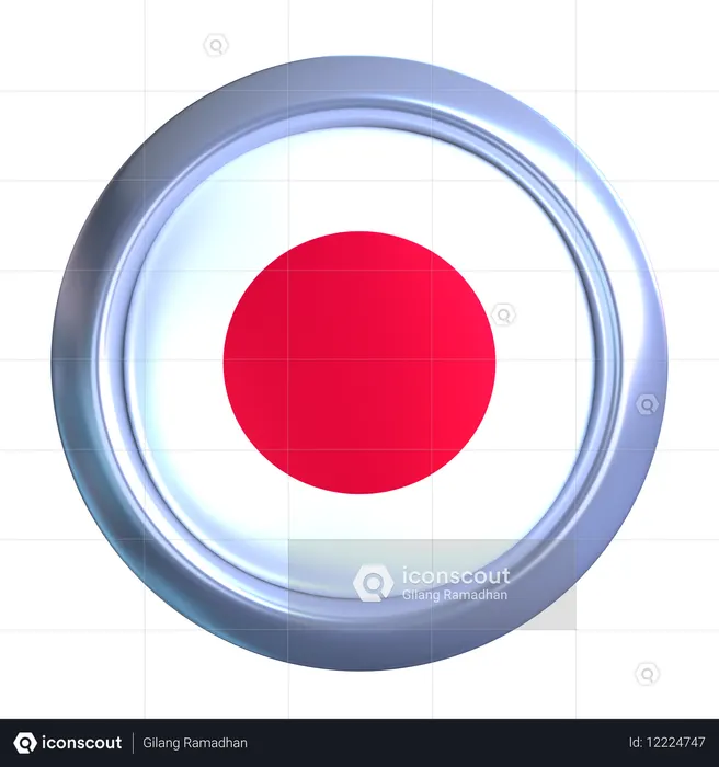 일본 국기 상징 Flag 3D Icon