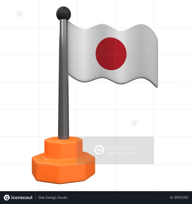Japanese flag  3D Icon