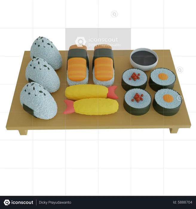 Japanese Food Table  3D Icon