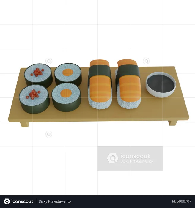 Japanese Food Table  3D Icon