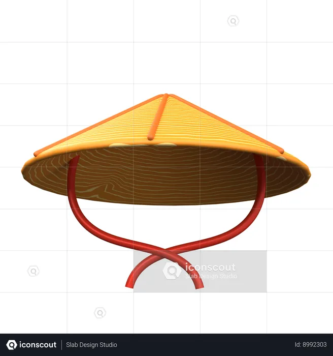 Japanese Hat  3D Icon