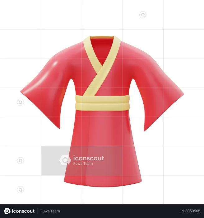 Japanese Kimono  3D Icon