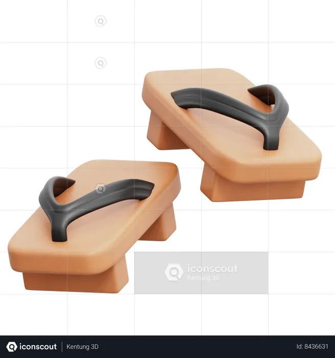 Japanese Sandal  3D Icon