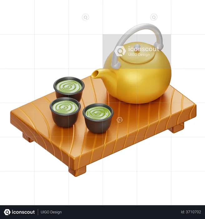 Japanese Tea 3D Illustration