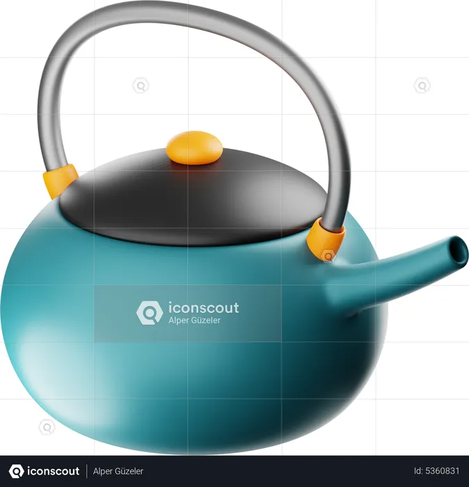 Japanese Teapot  3D Icon