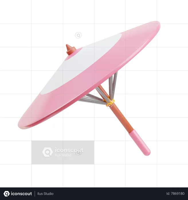 Japanese Umbrella  3D Icon