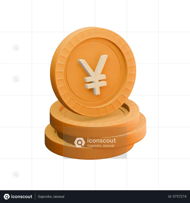 Japanese yen  3D Icon