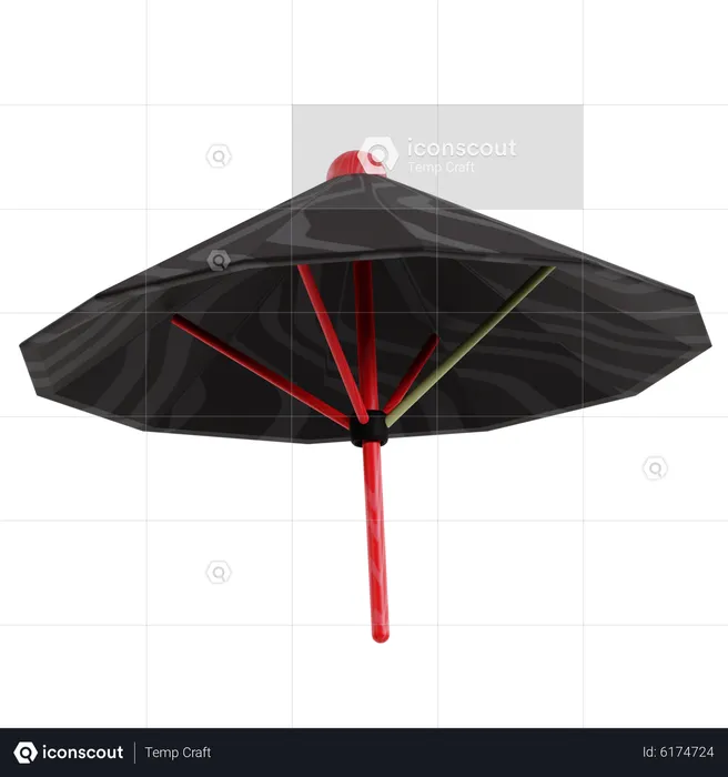 Japanischer Regenschirm  3D Icon