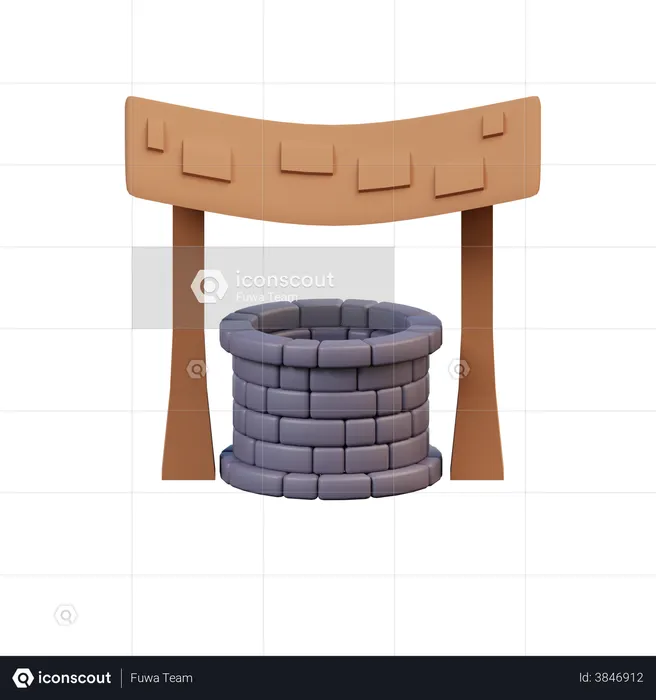 Japanischer wasserbrunnen  3D Icon