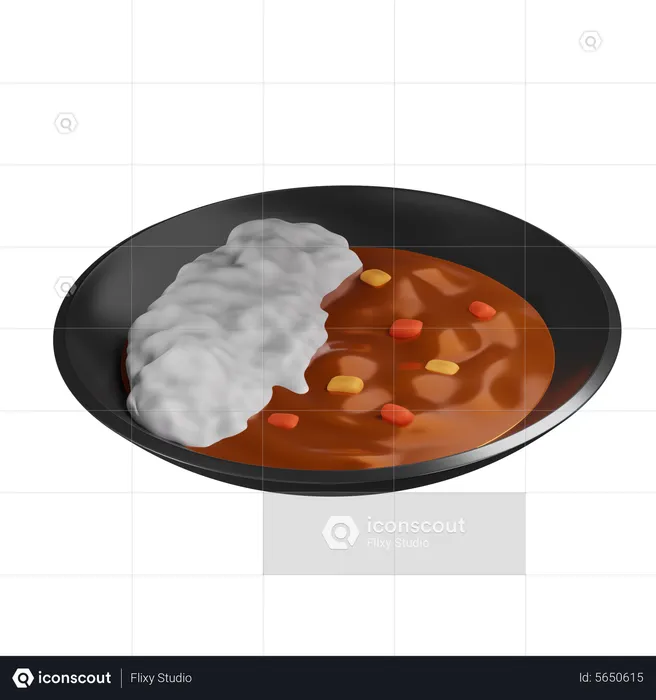 Japanisches Curry  3D Icon