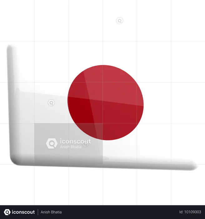 Japão Flag 3D Icon