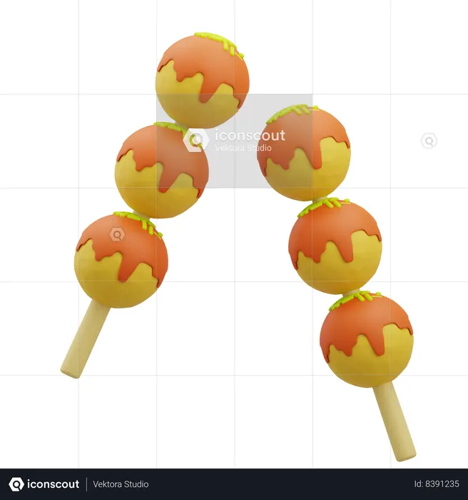 Dango japonês  3D Icon