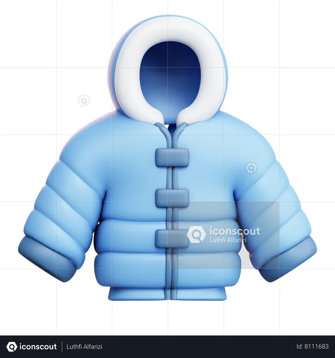 Jaqueta de inverno  3D Icon