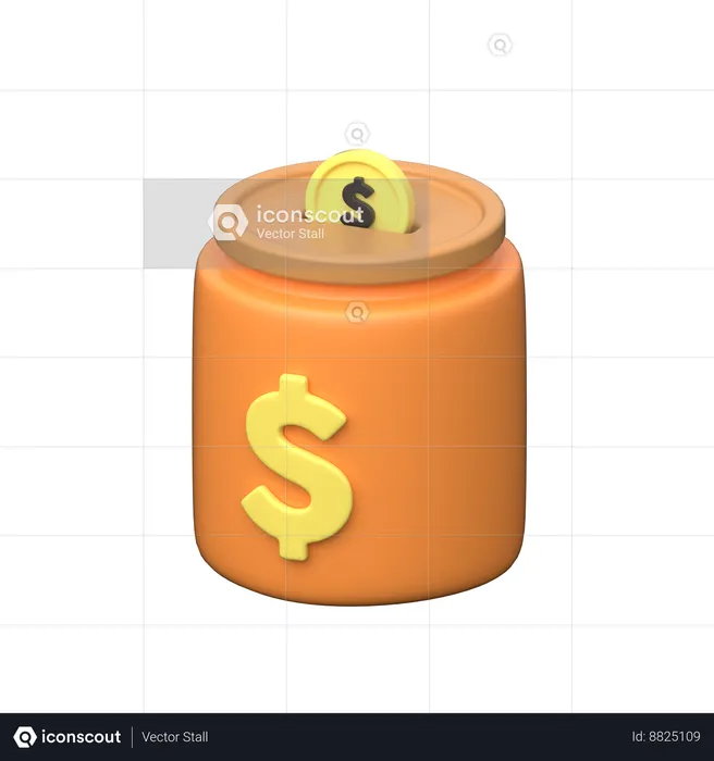 Pote de dinheiro  3D Icon