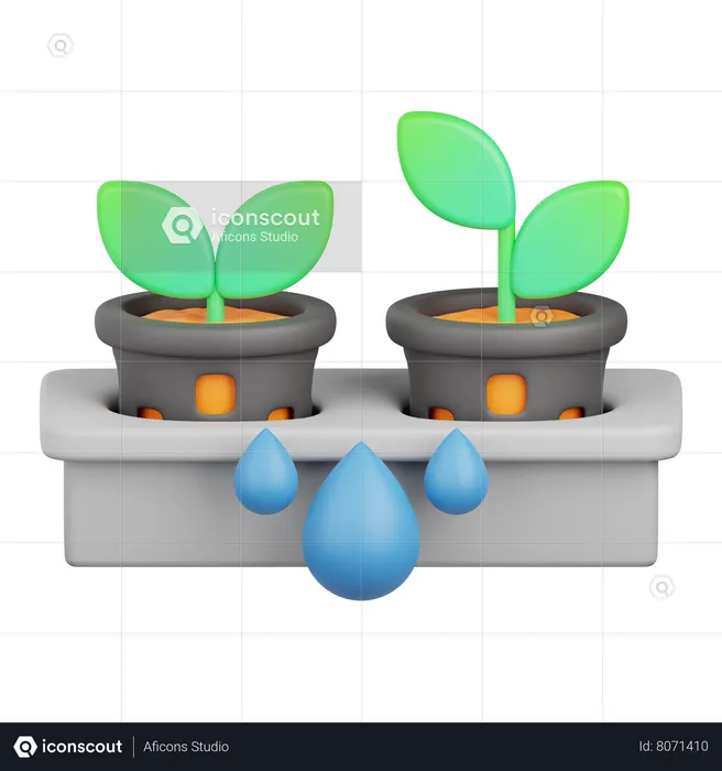 Jardinería hidropónica  3D Icon