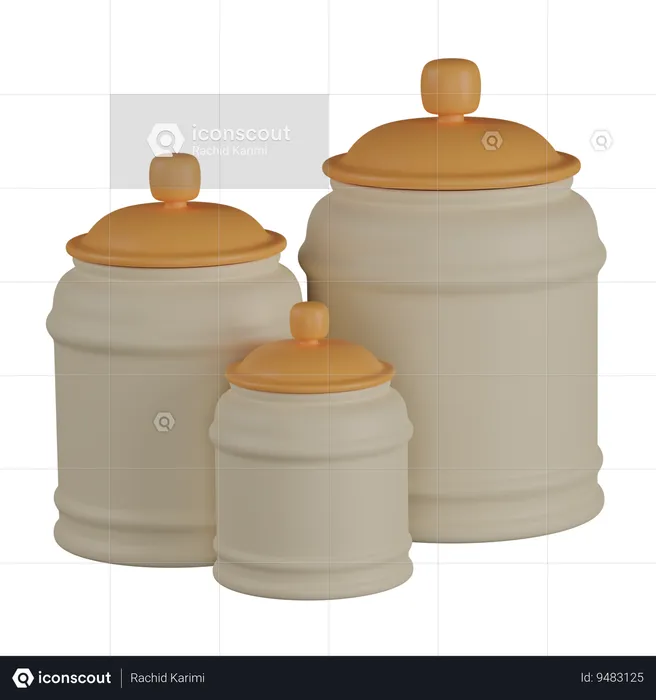 Jars  3D Icon