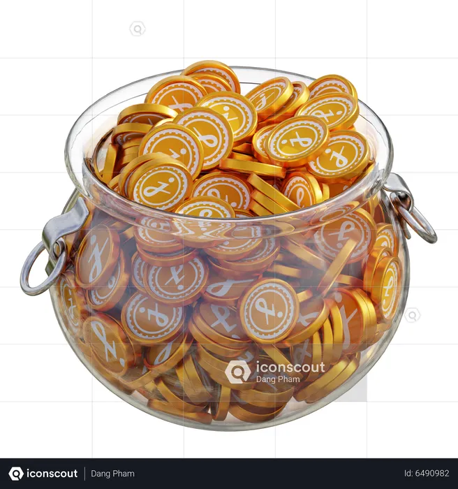 Jasmy Clear Glass Pot  3D Icon