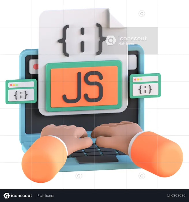 Javascript Coding  3D Icon