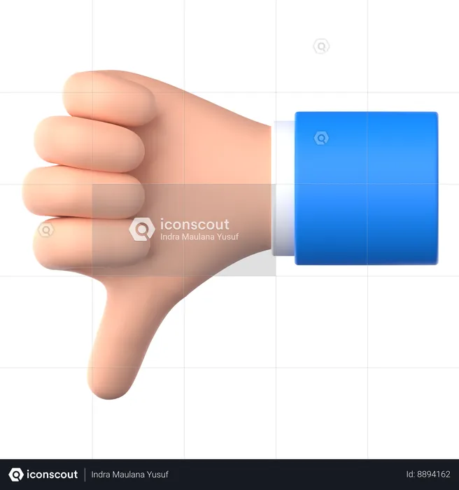 Je n'aime pas le geste de la main  3D Icon