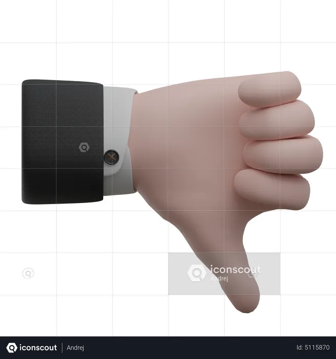 N'aime pas les gestes de la main  3D Icon