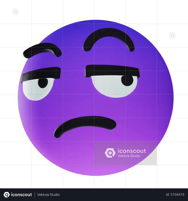 Jealous Emoji 3D Icon