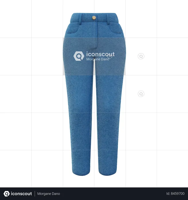 Jeans high waisted Women  3D Icon