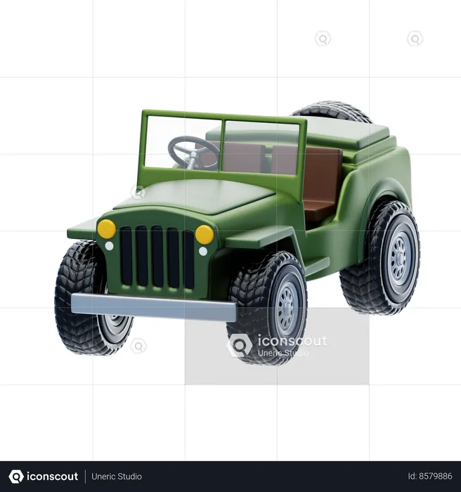 Jeep militar  3D Icon