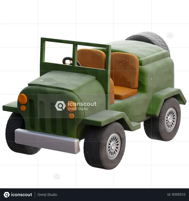 Jeep Military  3D Icon