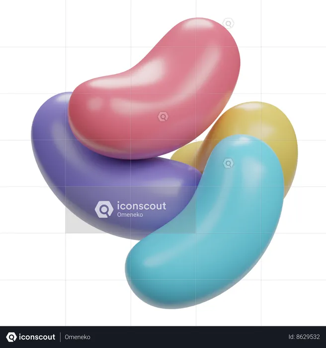 Jelly Bean  3D Icon