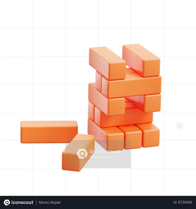 Jenga  3D Icon