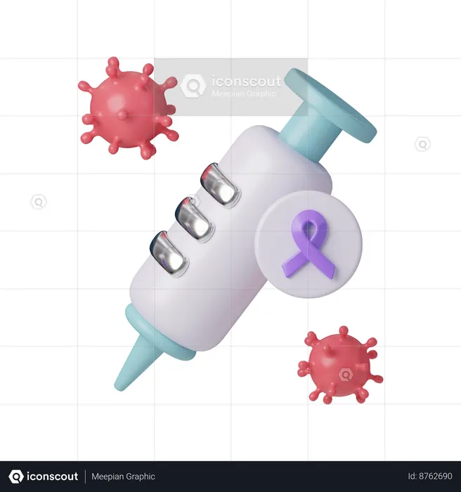 Jeringa de vacuna  3D Icon