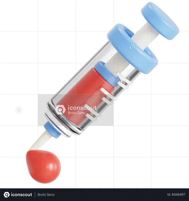 Jeringa de sangre  3D Icon