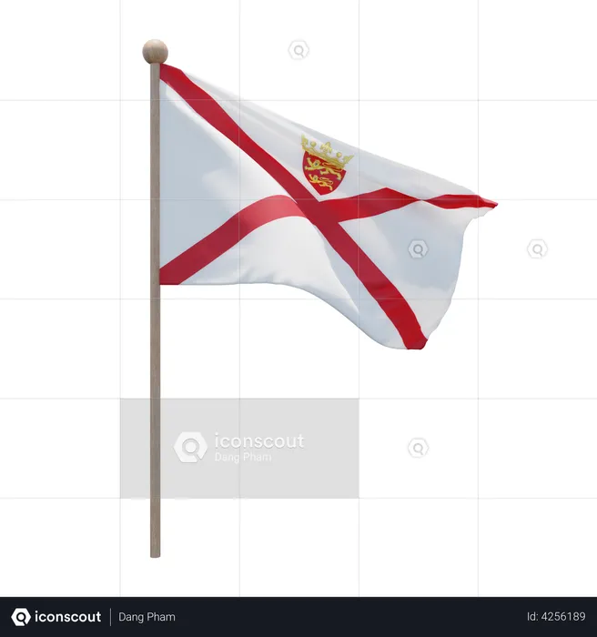 Jersey Flagpole Flag 3D Flag