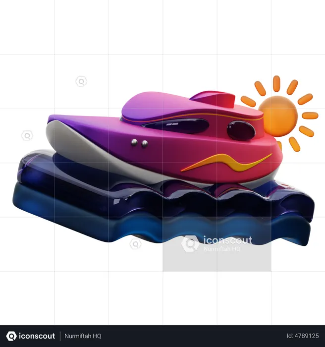Speedboat  3D Icon
