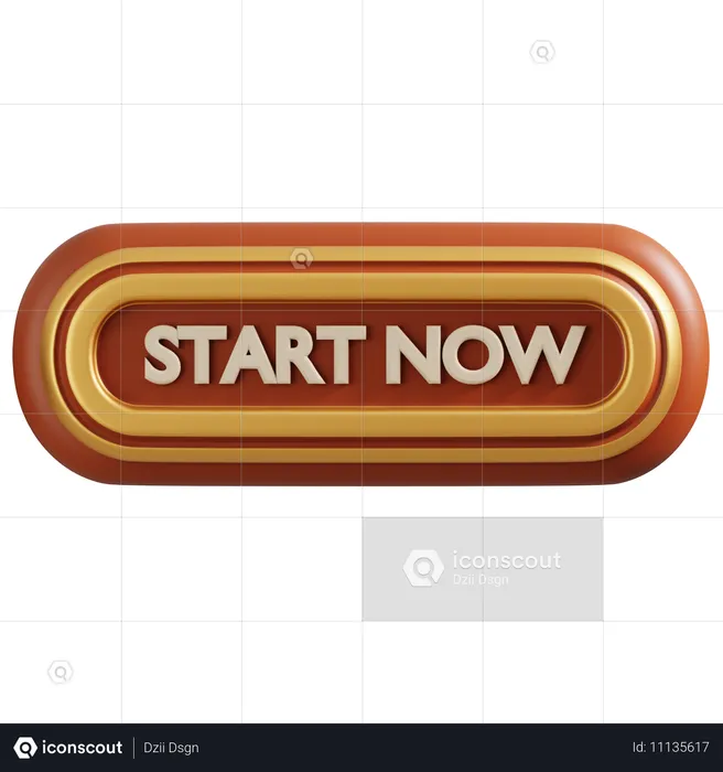 Schaltfläche „Jetzt starten“  3D Icon