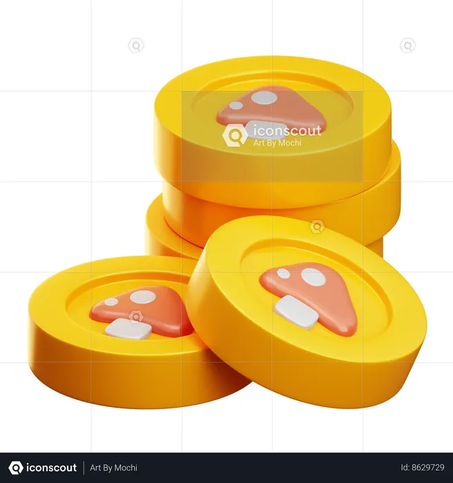 Pile de pièces de jeu  3D Icon