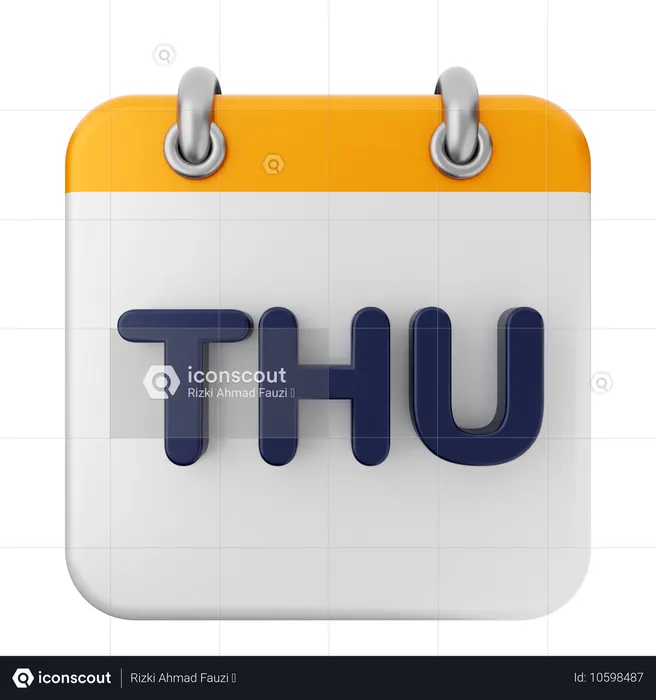 Calendrier du jeudi  3D Icon