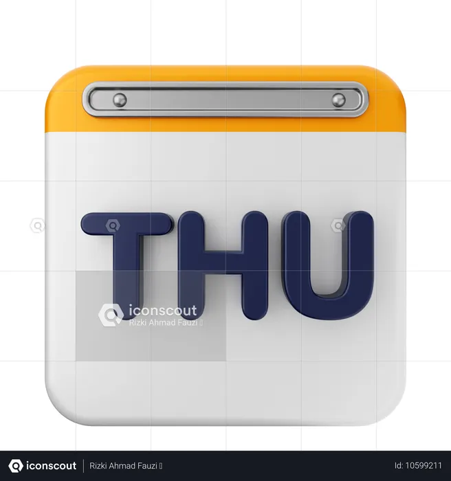 Calendrier du jeudi  3D Icon