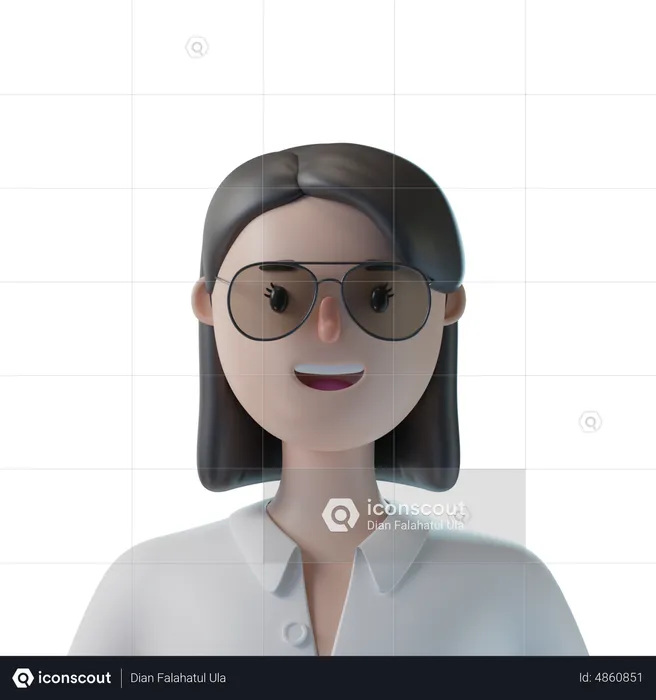 Jeune femme  3D Icon