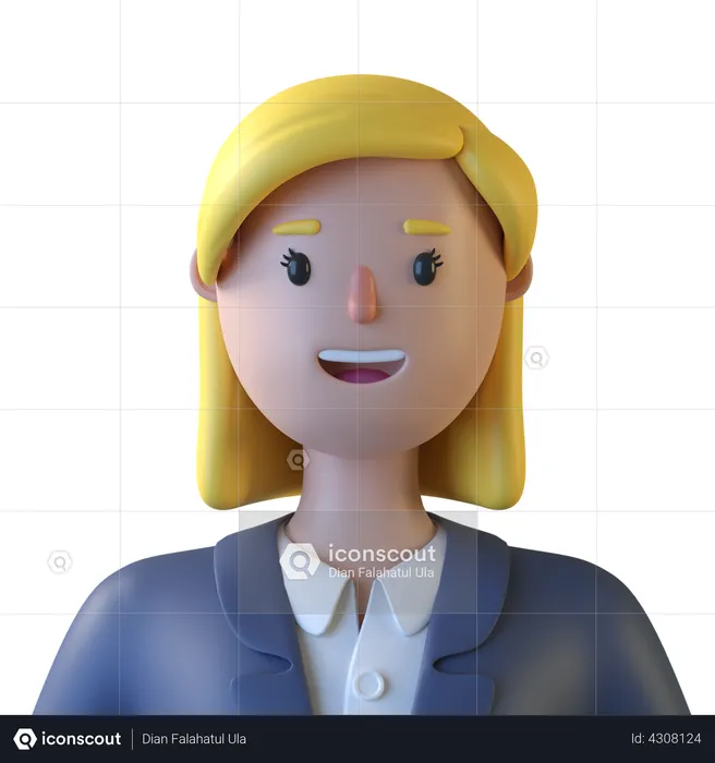 Jeune fille  3D Icon