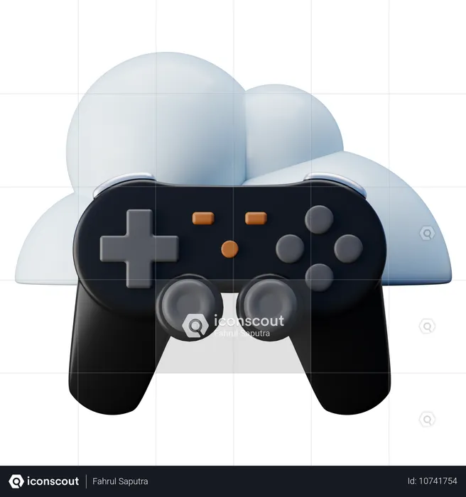 Jeux en ligne dans le cloud  3D Icon